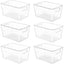 Womack Marrow Homeware Clear Stackable Pantry Storage Bin - Set of 6 - product photo