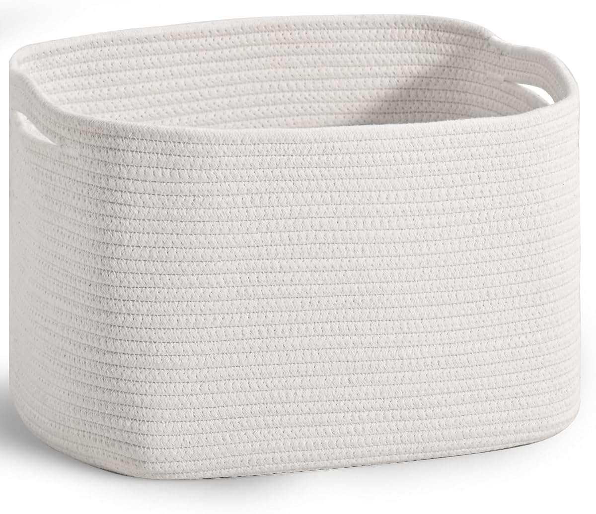 Woven Cotton Rope Storage Basket - Beige, Medium product photo