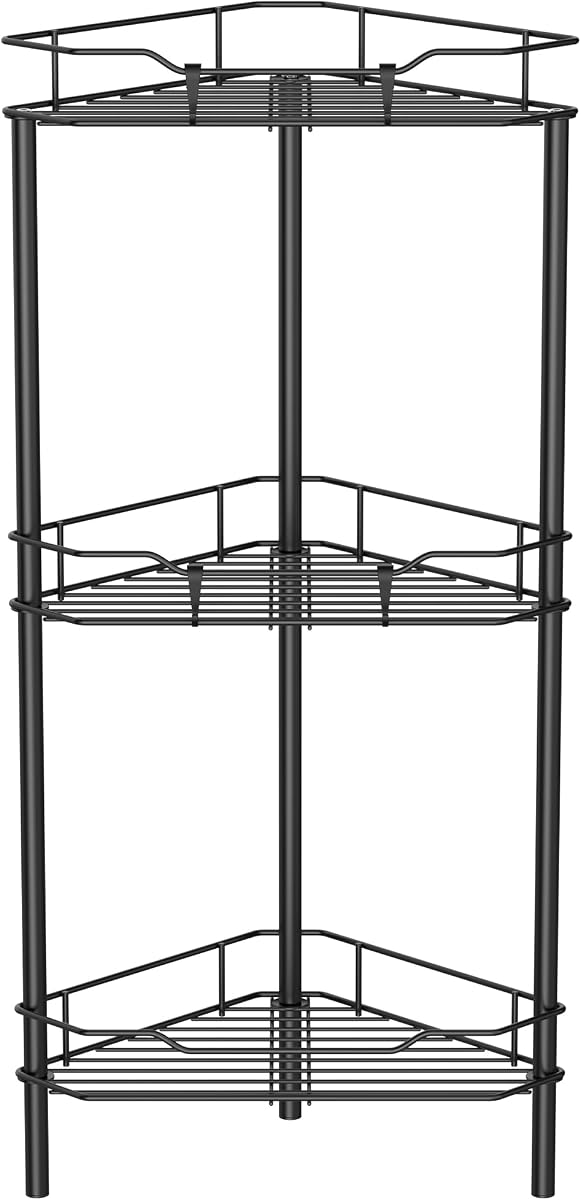 3-Tier Corner Shelf Organizer Stand - White, 3-Tier product photo