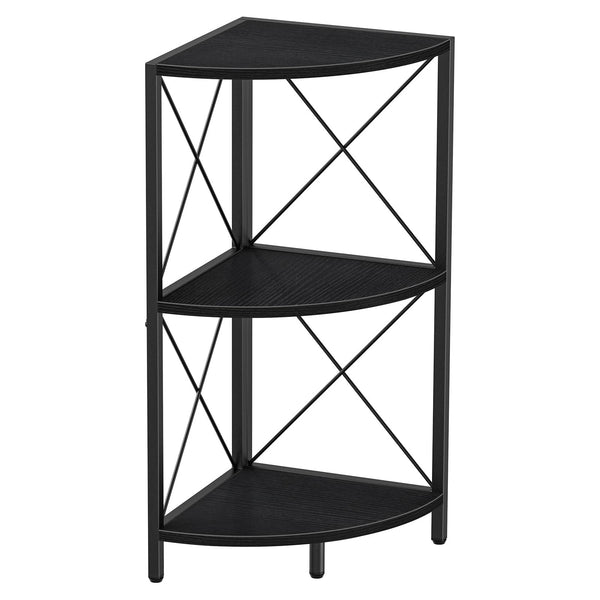 Womack Marrow Homeware 3-Tier Corner Shelf Organizer Stand - 3-Tier - Black photo
