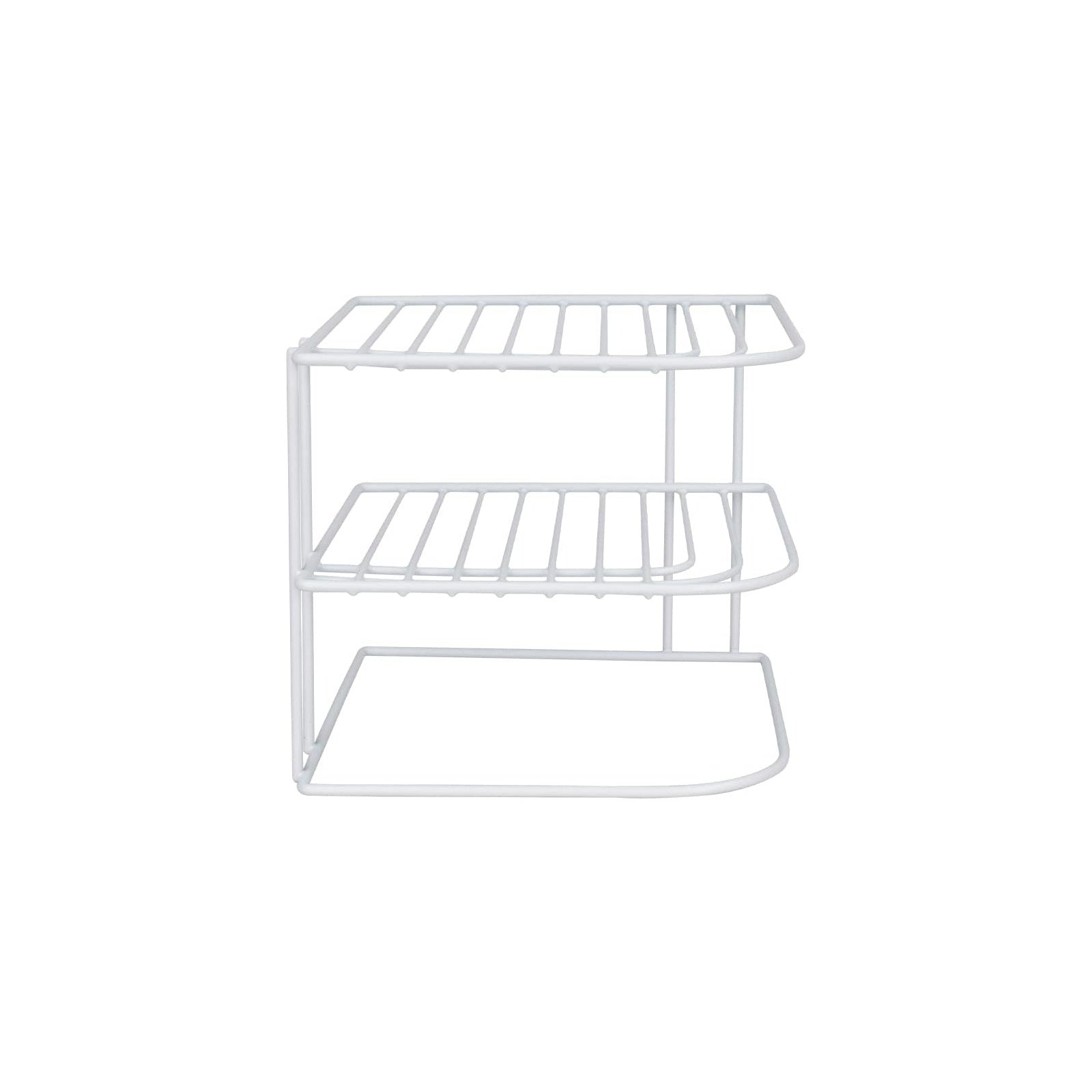 Womack Marrow Homeware 3-Tier Corner Shelf Organizer Stand - 3-Tier - White photo