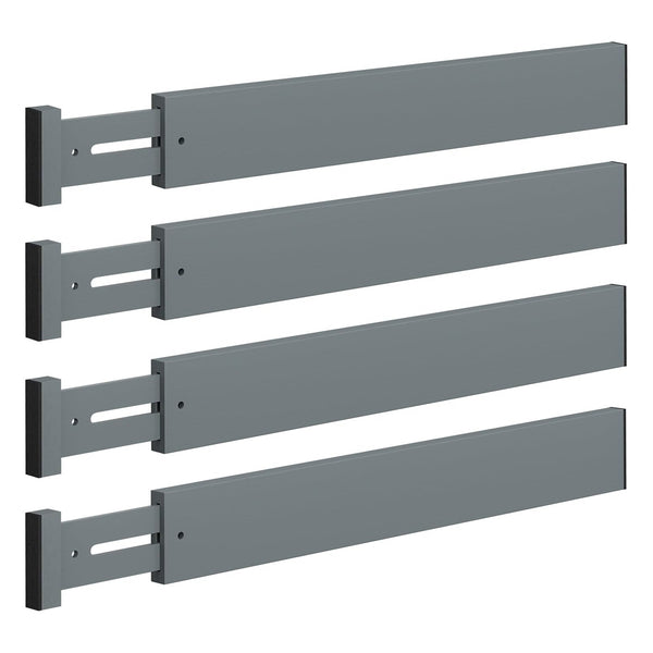 Womack Marrow Homeware Adjustable Drawer Dividers - 4-Pack - Gray photo