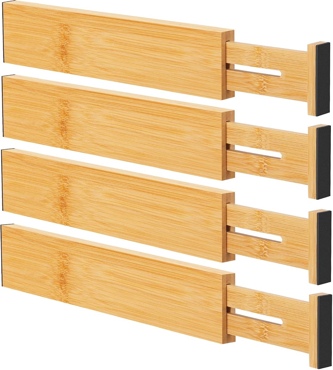 Adjustable Drawer Divider Set - White, Pack of 4 product photo