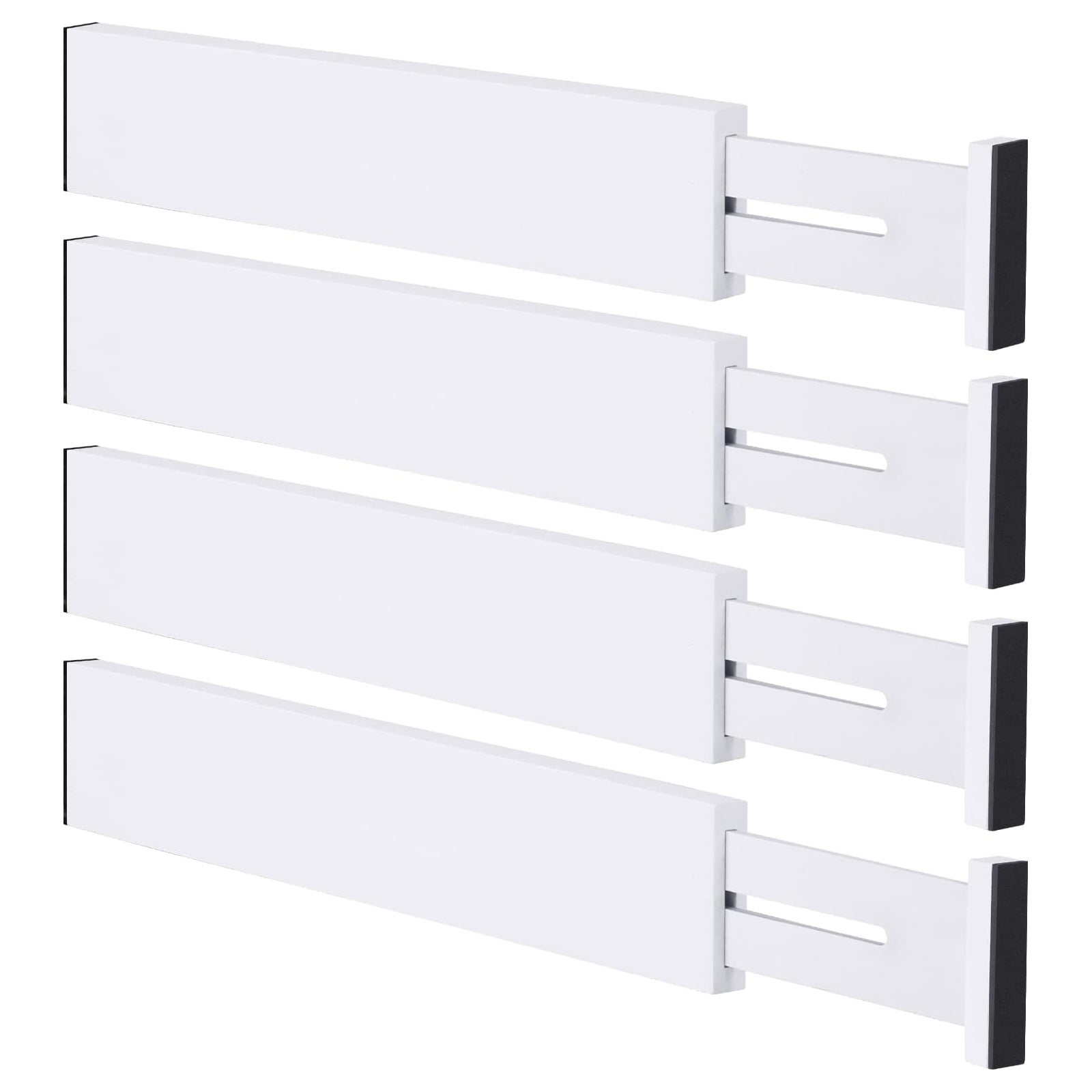 Womack Marrow Homeware Adjustable Drawer Divider Set - Pack of 4 - White photo Main image