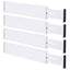 Womack Marrow Homeware Adjustable Drawer Divider Set - Pack of 4 - White photo