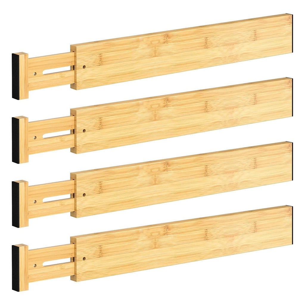 Womack Marrow Homeware Adjustable Drawer Dividers - Set of 4 - Bamboo photo