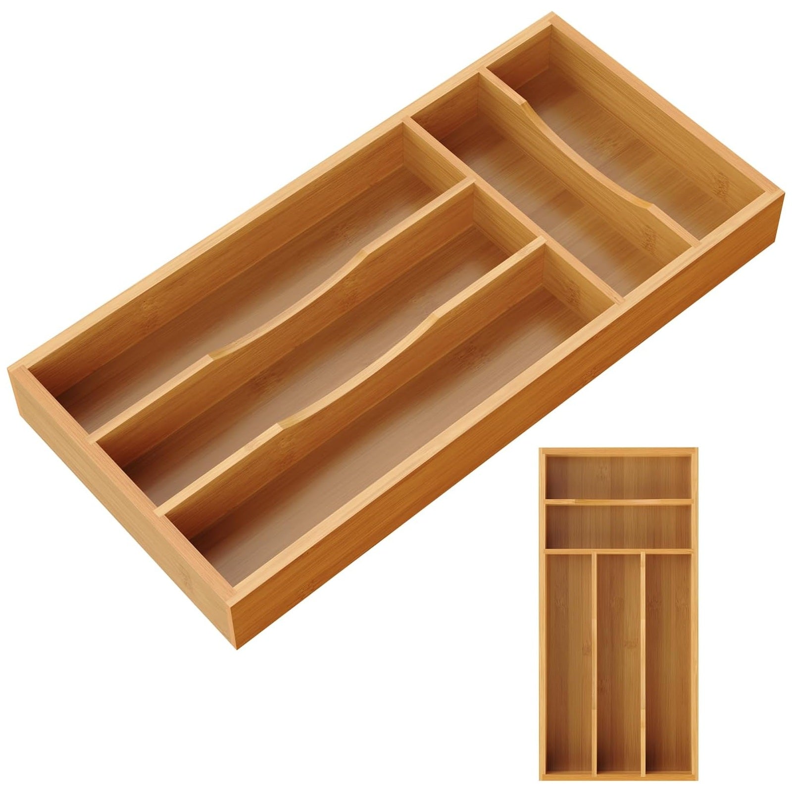 Womack Marrow Homeware Bamboo Drawer Organizer Tray - Small - product photo Main image