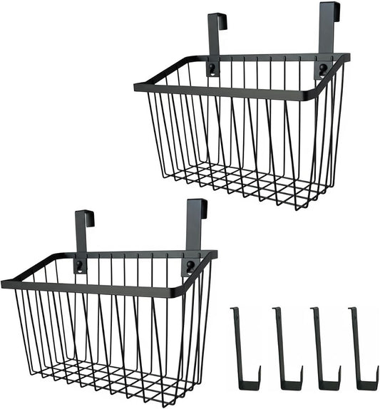Cabinet Door Hanging Storage Basket - Silver, Over-the-Door product photo
