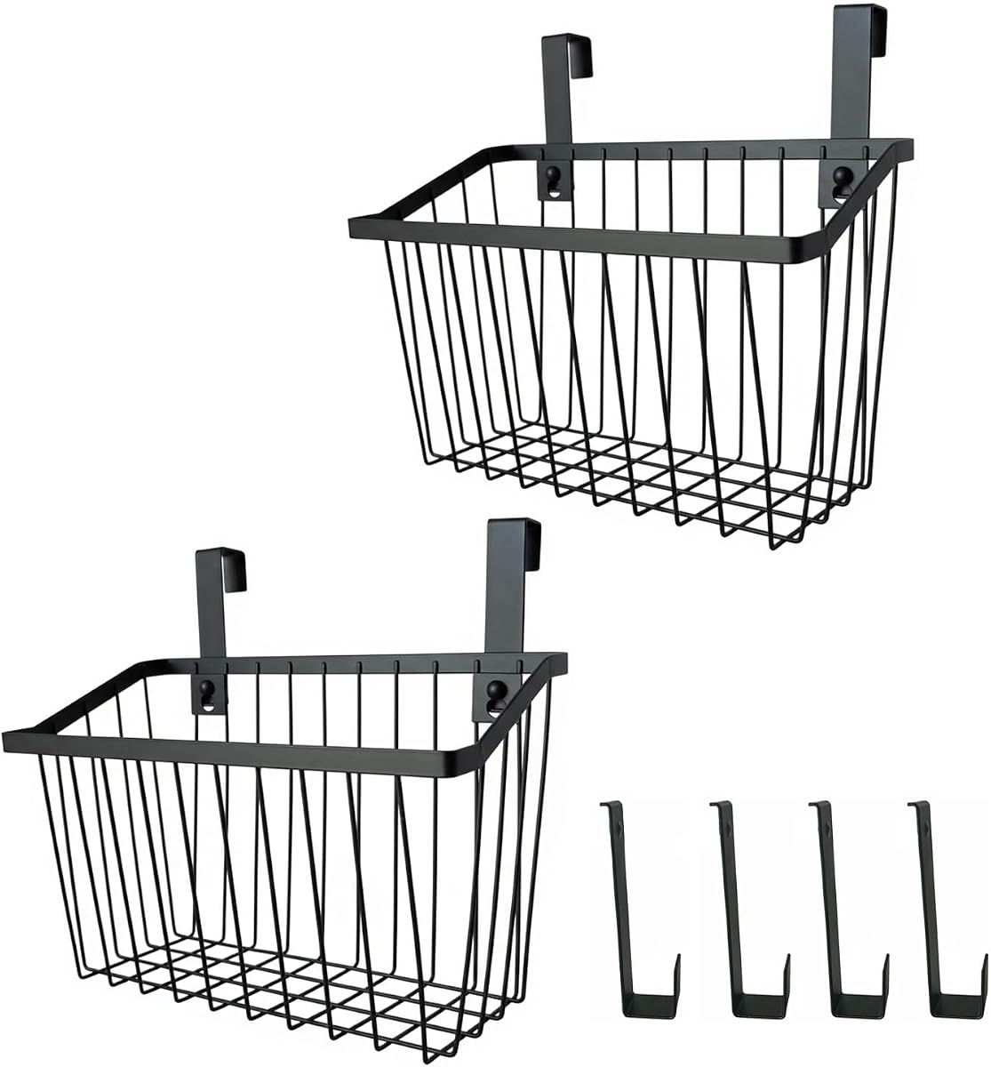 Cabinet Door Hanging Storage Basket - White, Over-the-Door product photo