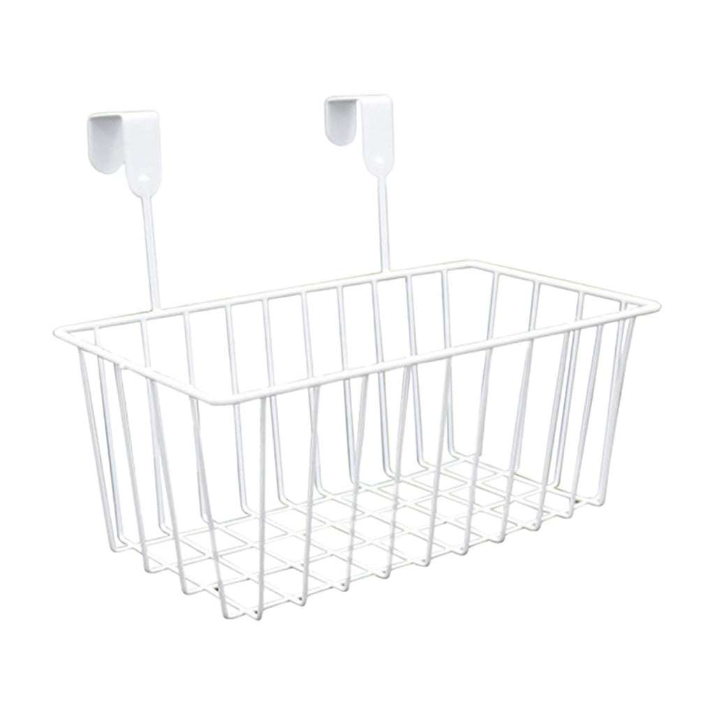 Womack Marrow Homeware Cabinet Door Hanging Storage Basket - Over-the-Door - White photo