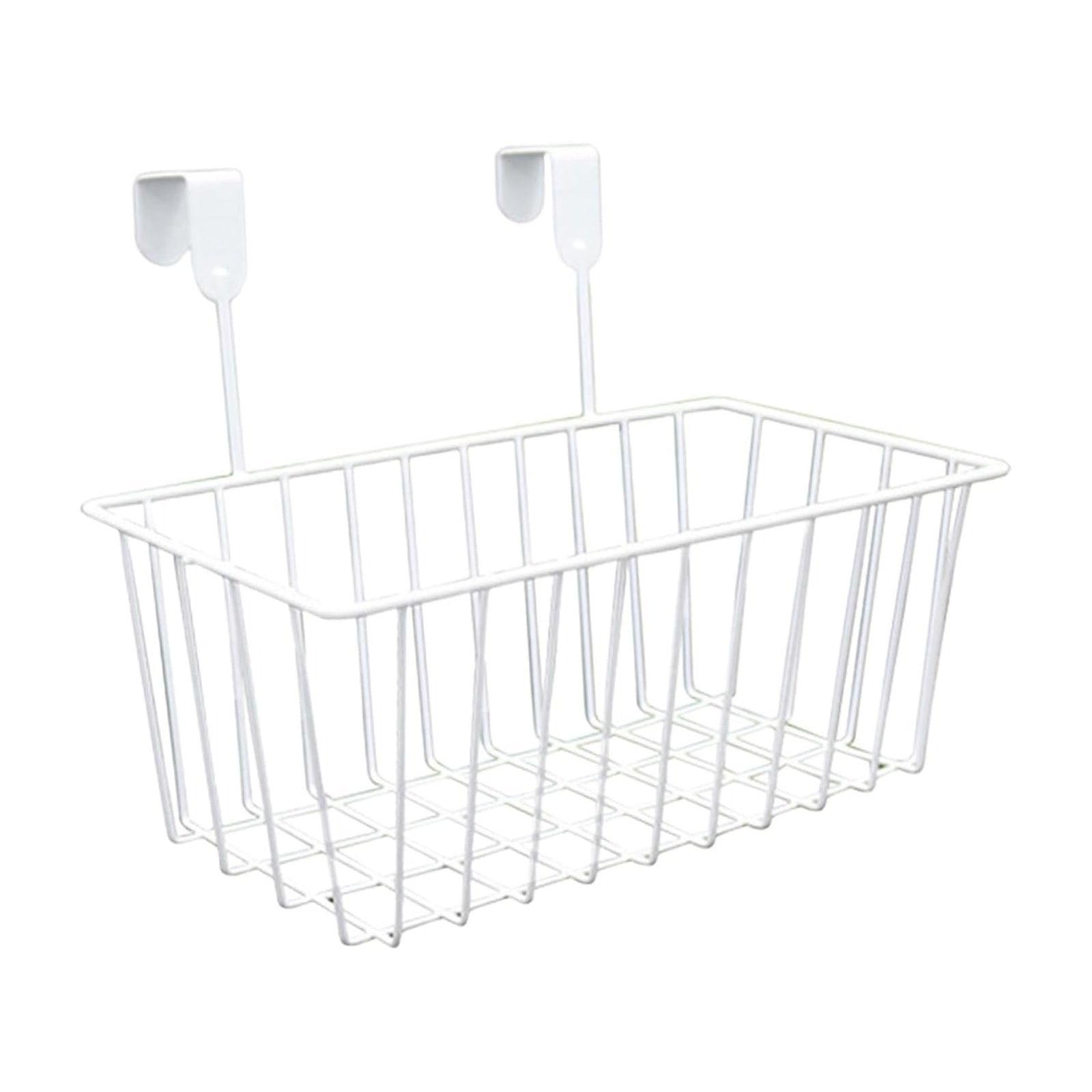 Womack Marrow Homeware Cabinet Door Hanging Storage Basket - Over-the-Door - White photo