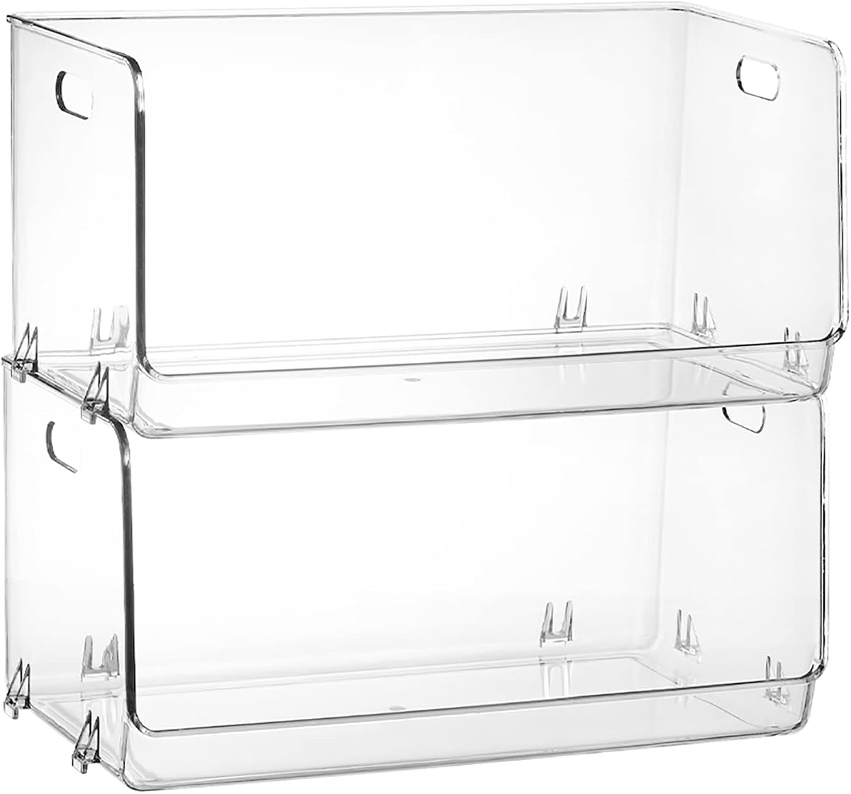 Clear Stackable Pantry Storage Bin - Clear, Set of 6 product photo