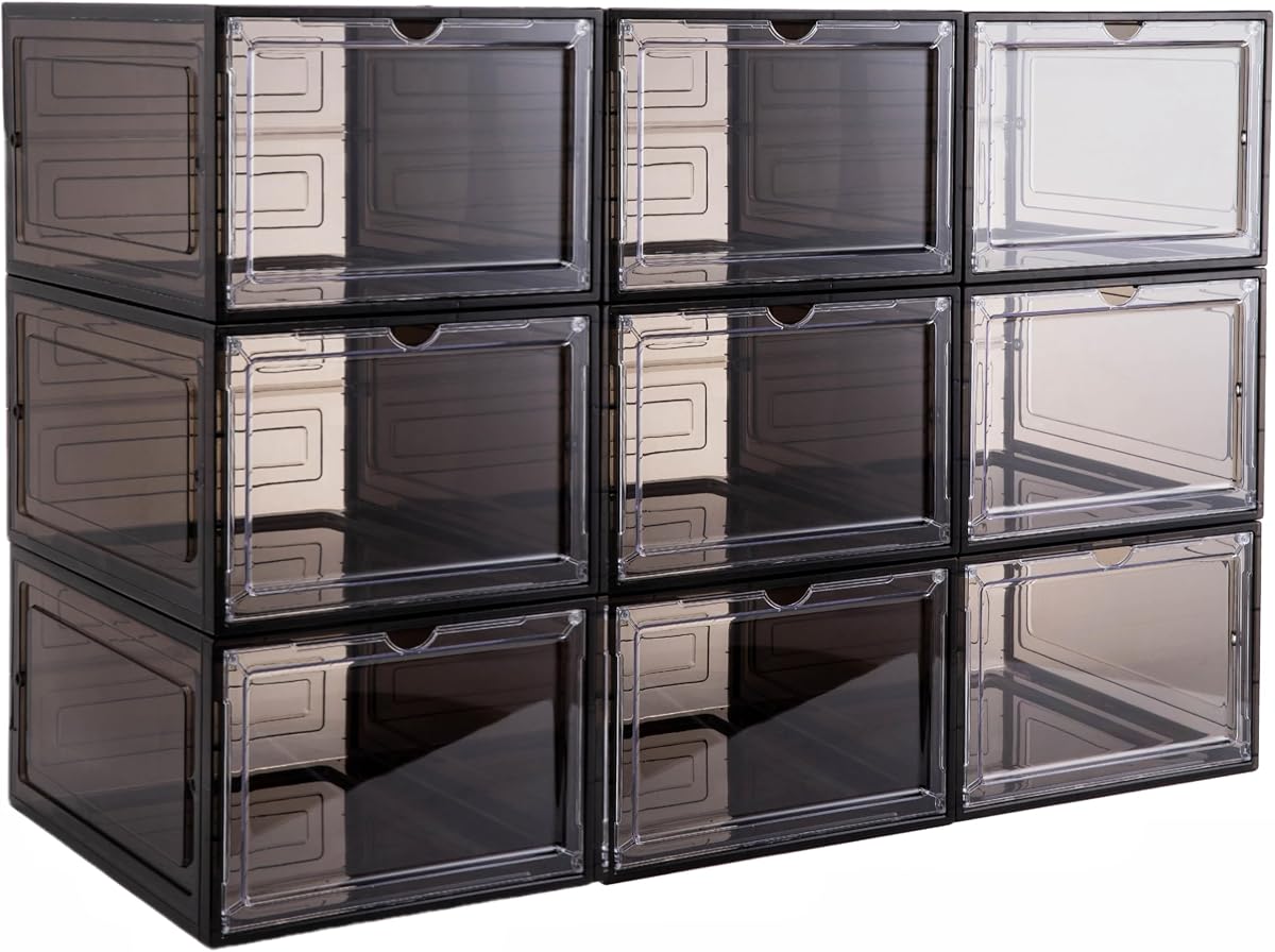 Clear Stackable Shoe Box - Clear, Tall product photo