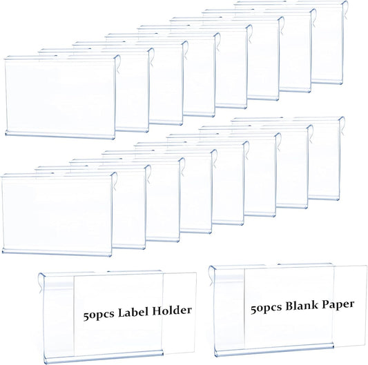 Clip-On Basket Label Holder - Silver, Pack of 20 product photo