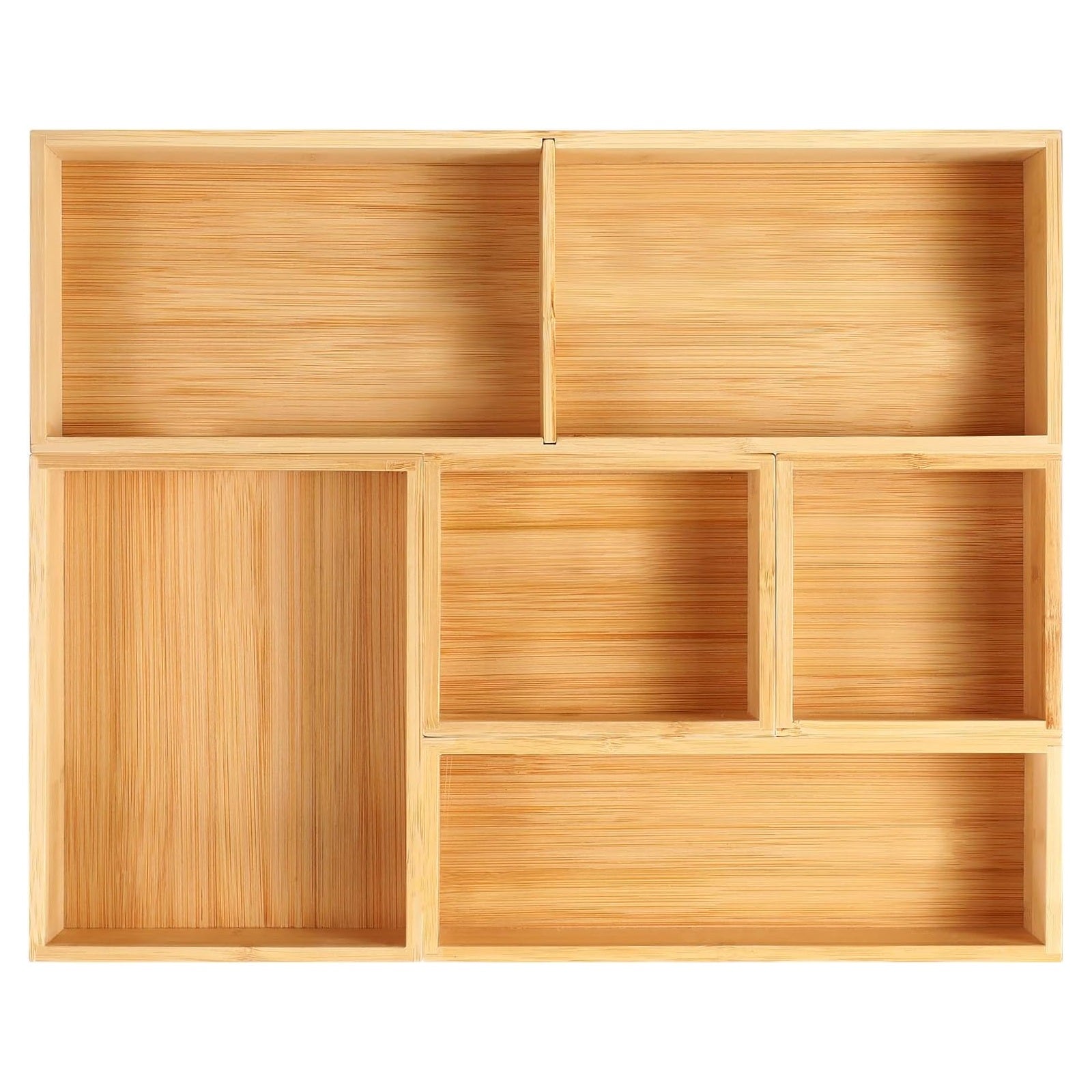 Desk Drawer Organizer Insert - 6-Slot Secondary image