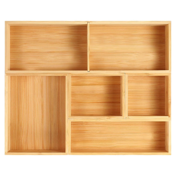 Womack Marrow Homeware Desk Drawer Organizer Insert - 6-Slot - Bamboo photo