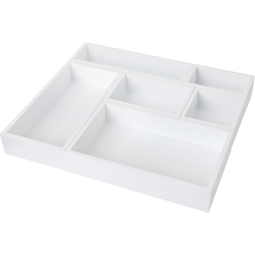 Womack Marrow Homeware Desk Drawer Organizer Insert - 6-Slot - White photo
