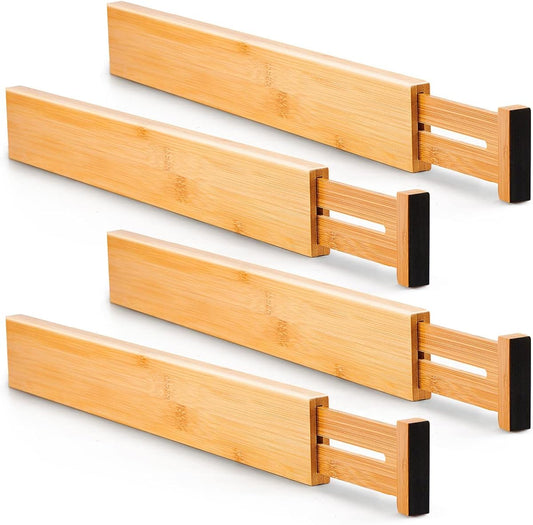 Expandable Drawer Divider Organizer - White, Set of 4 product photo