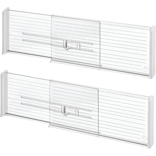 Womack Marrow Homeware Expandable Drawer Divider Organizer - Set of 2 - Clear photo