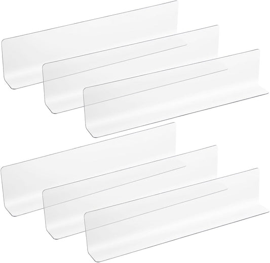 Expandable Shelf Divider Clip - Clear, Pack of 12 product photo