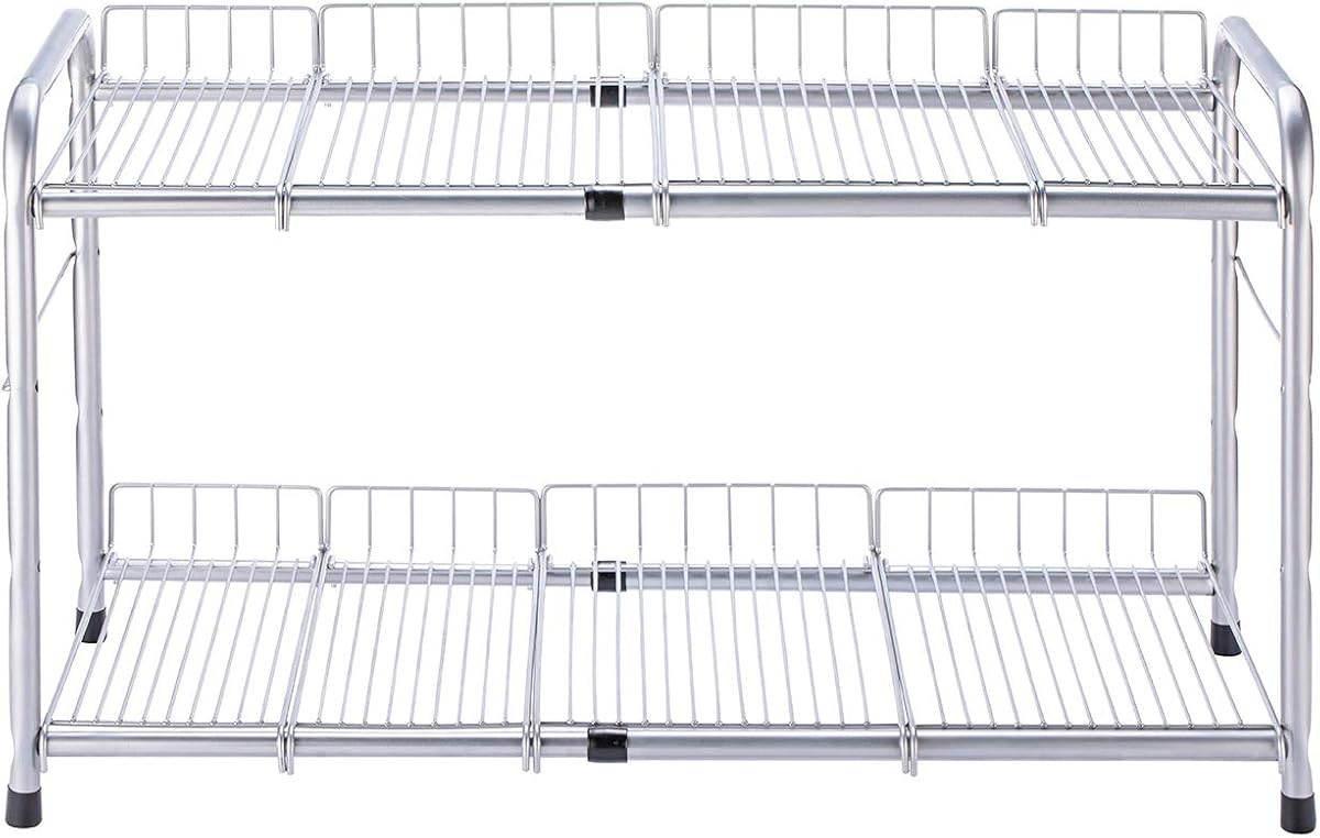 Expandable Under-Sink Organizer Rack - White product photo
