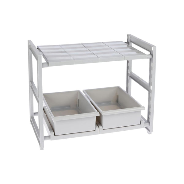 Womack Marrow Homeware Expandable Under-Sink Organizer Rack - Gray photo