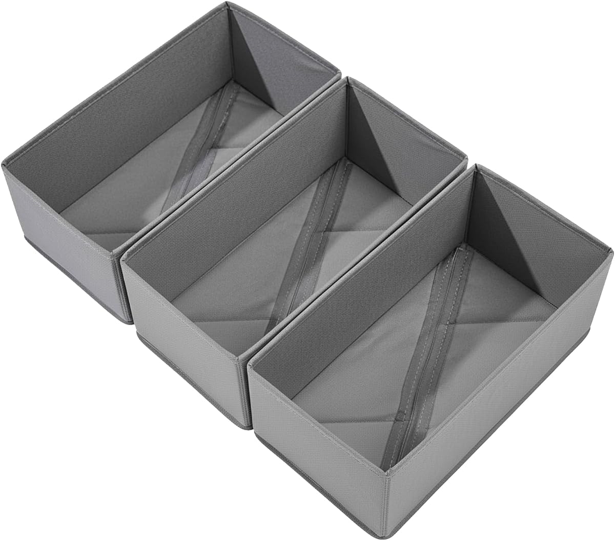 Fabric Drawer Organizer Insert - Gray, 6-Cell product photo
