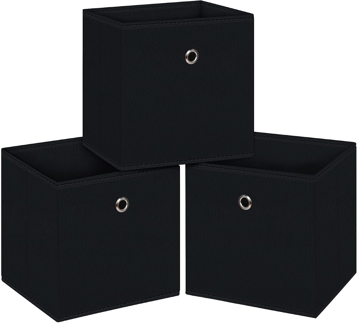 Foldable Fabric Storage Cube Bin - Navy, 13 inch product photo