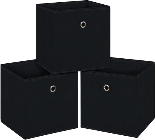 Foldable Fabric Storage Cube Bin - Beige, 11 inch product photo
