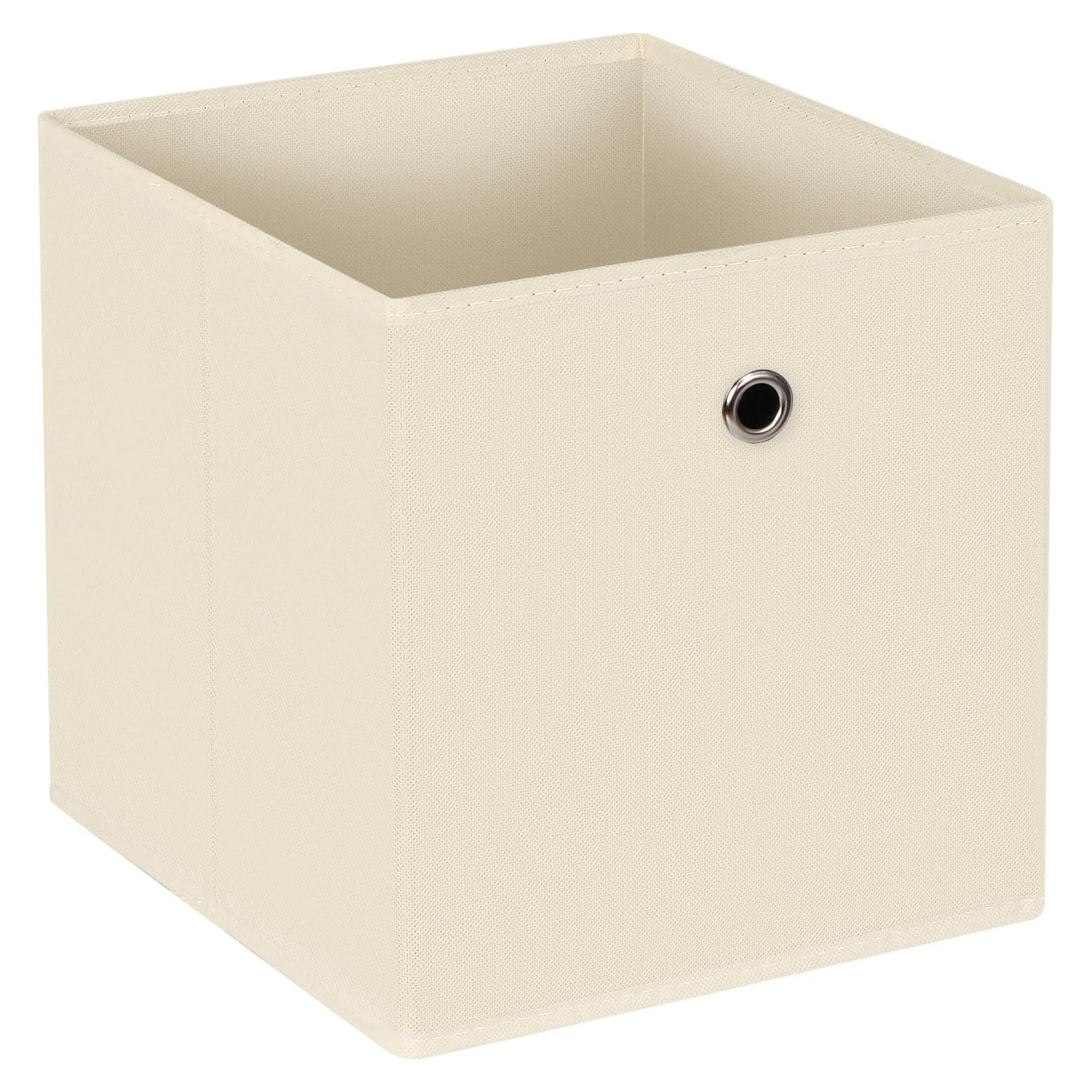Womack Marrow Homeware Foldable Fabric Storage Cube Bin - 11 inch - Beige photo