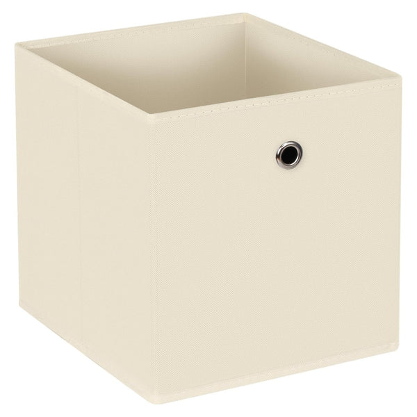 Womack Marrow Homeware Foldable Fabric Storage Cube Bin - 11 inch - Beige photo