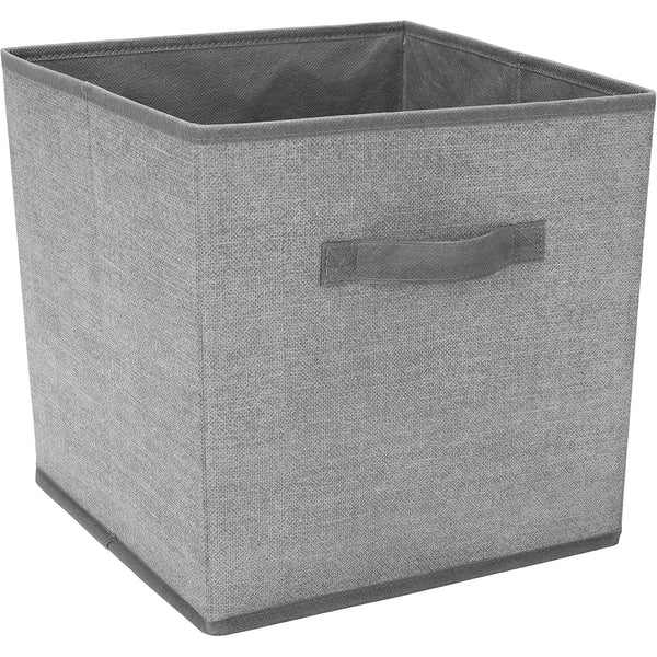 Womack Marrow Homeware Foldable Fabric Storage Cube Bin - 11 inch - Gray photo