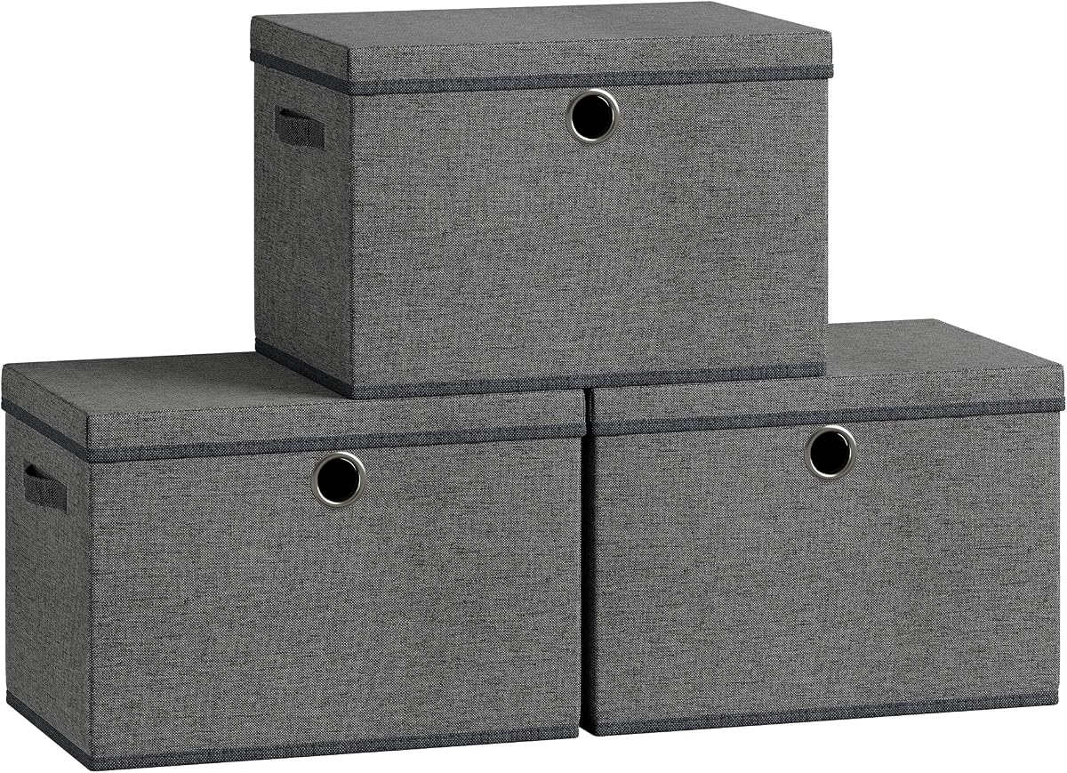 Foldable Fabric Storage Bin - Gray, Set of 4 product photo