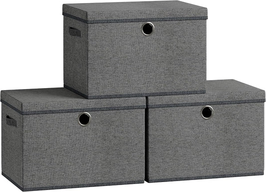Foldable Fabric Storage Bin - Gray, Set of 4 product photo