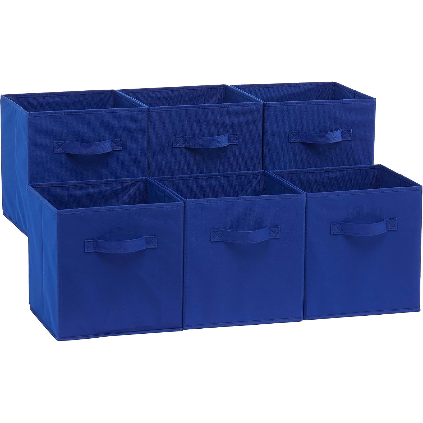 Womack Marrow Homeware Foldable Fabric Storage Bin - Set of 6 - Navy photo Main image
