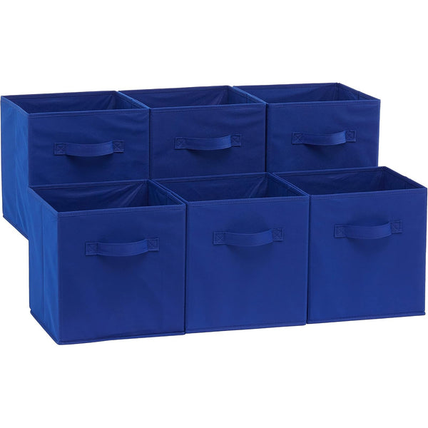 Womack Marrow Homeware Foldable Fabric Storage Bin - Set of 6 - Navy photo