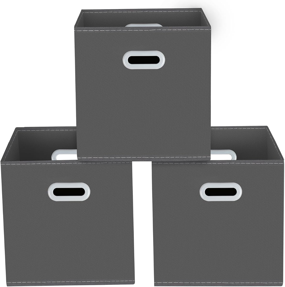 Foldable Fabric Storage Cube - Beige, Pack of 2 product photo