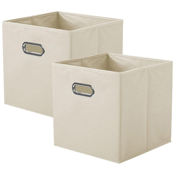 Womack Marrow Homeware Foldable Fabric Storage Cube - Pack of 2 - Beige photo