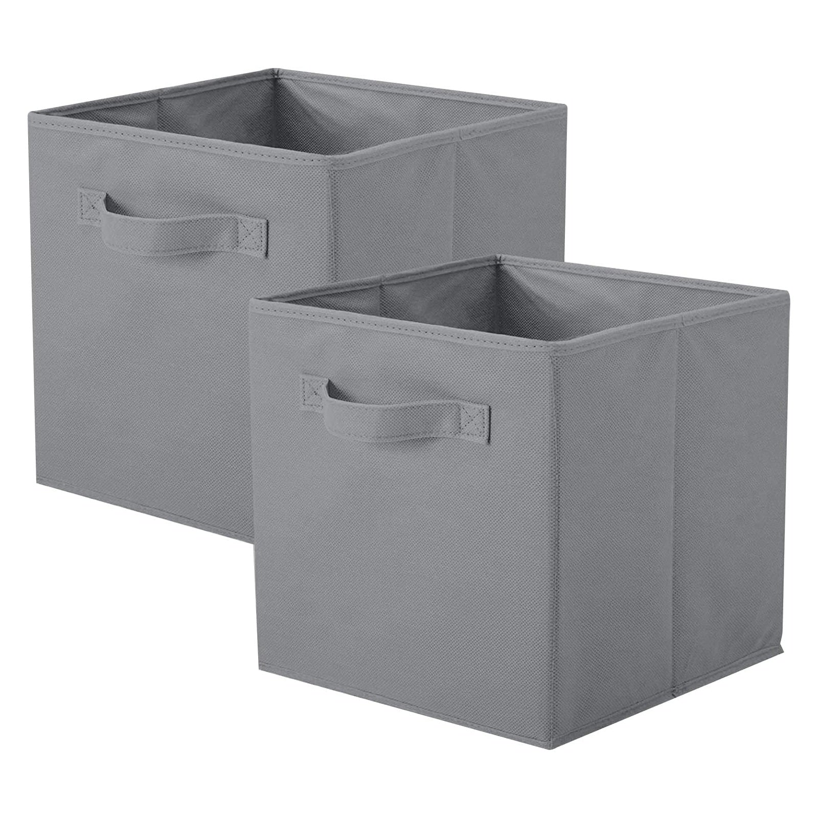 Womack Marrow Homeware Foldable Fabric Storage Cube - Pack of 2 - Grey photo Main image