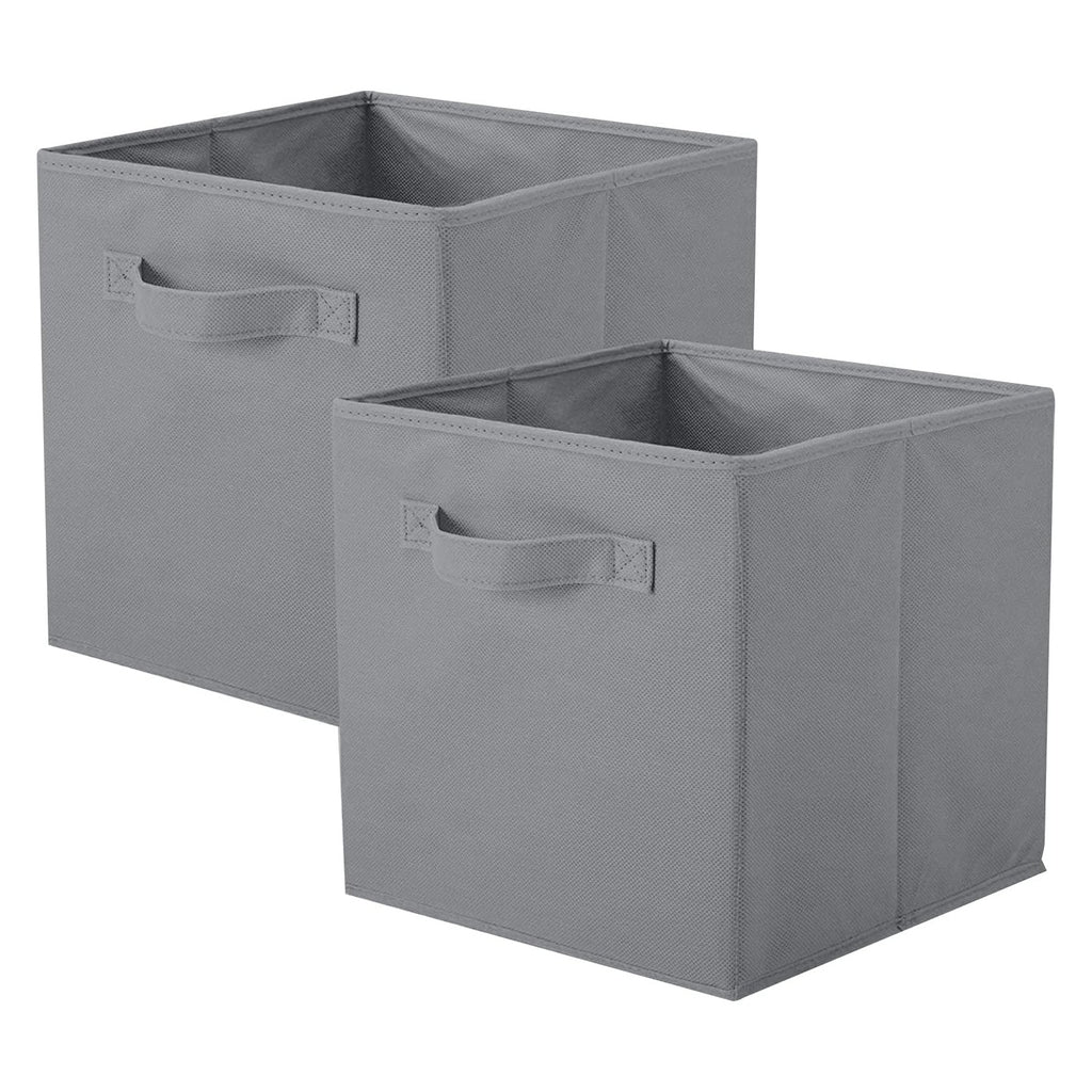Womack Marrow Homeware Foldable Fabric Storage Cube - Pack of 2 - Grey photo