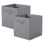 Womack Marrow Homeware Foldable Fabric Storage Cube - Pack of 2 - Grey photo