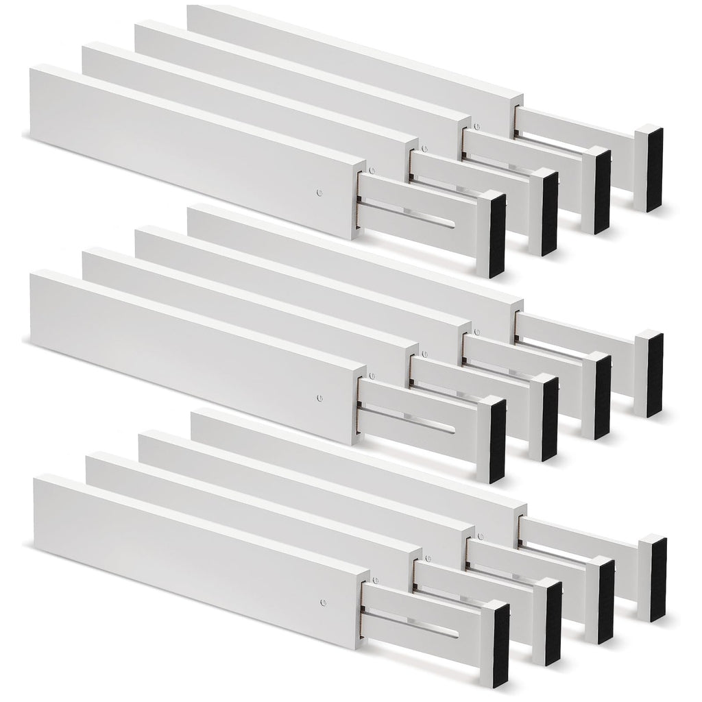 Womack Marrow Homeware Interlocking Drawer Divider Set - 12-Piece - White photo