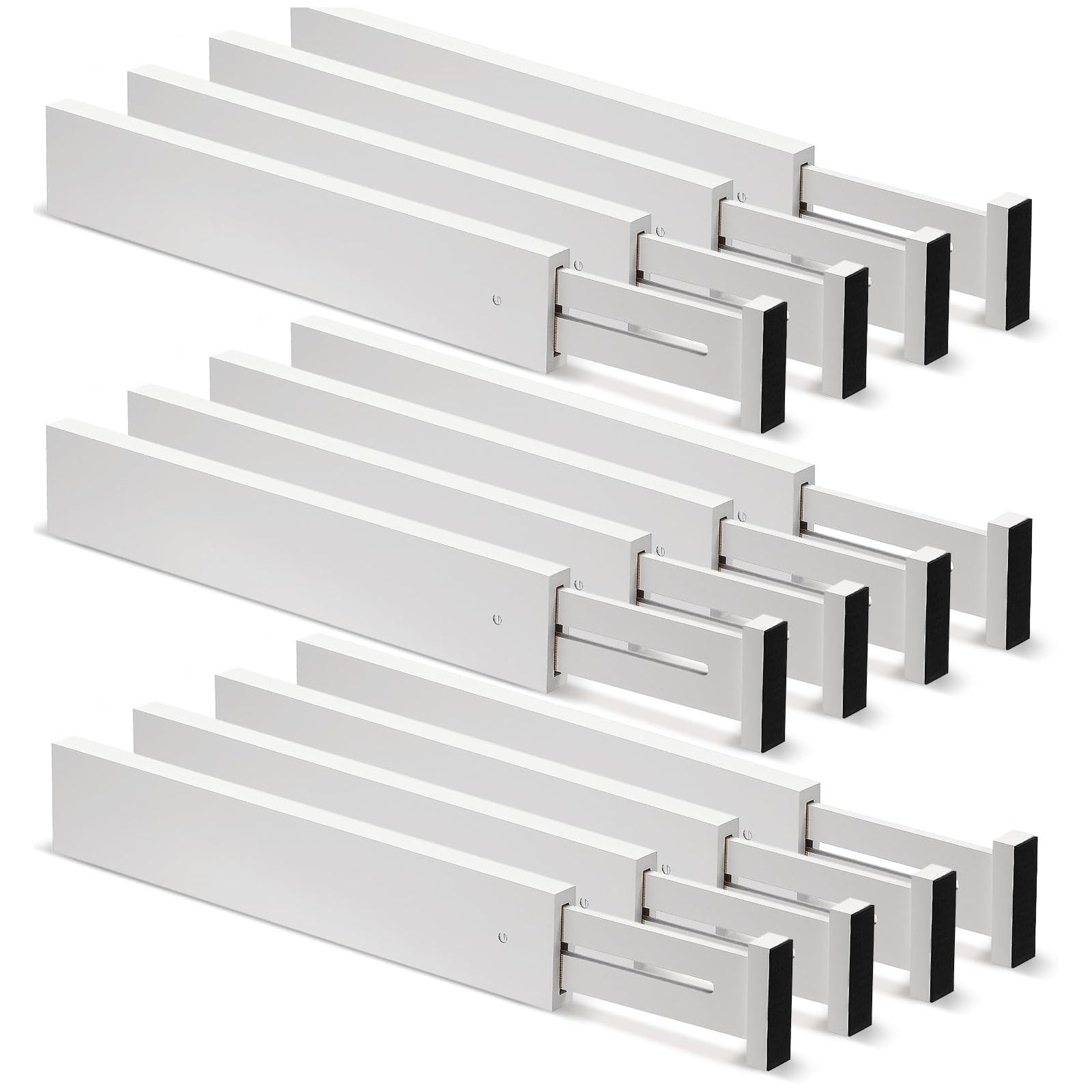 Womack Marrow Homeware Interlocking Drawer Divider Set - 12-Piece - White photo