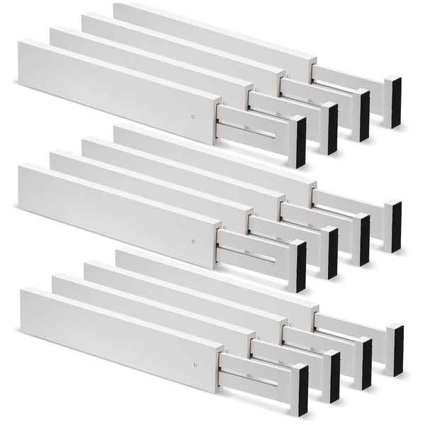 Womack Marrow Homeware Interlocking Drawer Divider Set - 12-Piece - White photo