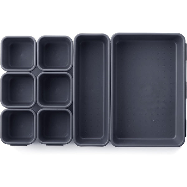 Womack Marrow Homeware Interlocking Drawer Tray Set - Set of 8 - Gray photo