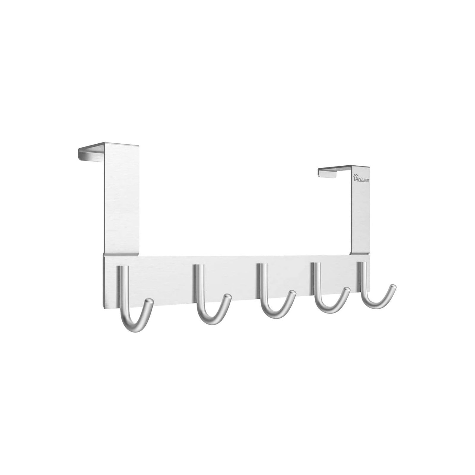 Womack Marrow Homeware Over-the-Door Hook Organizer - 5 Hooks - Silver photo Main image