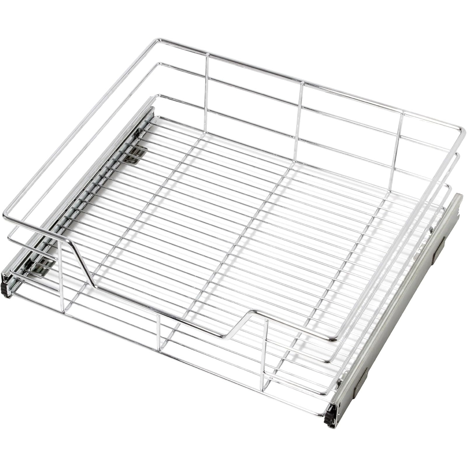 Womack Marrow Homeware Pull-Out Cabinet Drawer Basket - Single Tier - Silver photo Main image