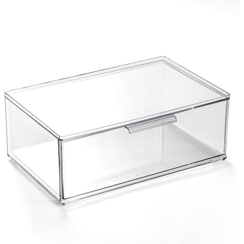 Womack Marrow Homeware Stackable Drawer Organizer Bin - Large - Clear photo