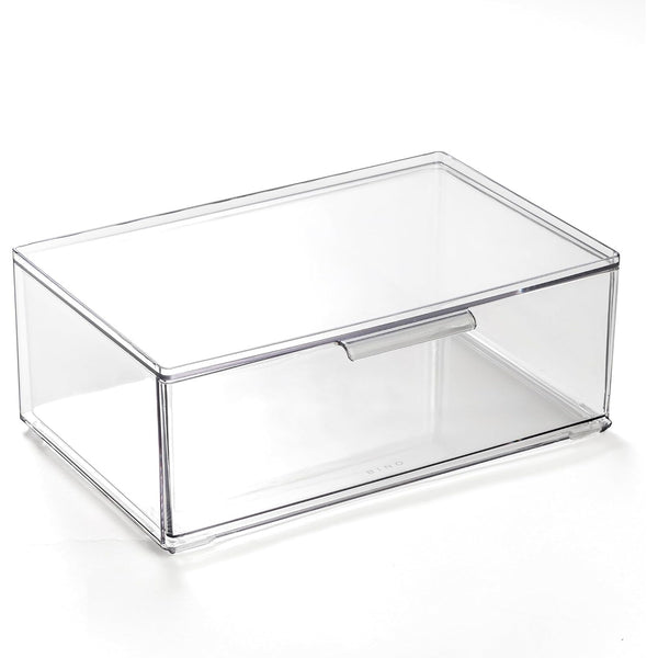 Womack Marrow Homeware Stackable Drawer Organizer Bin - Large - Clear photo