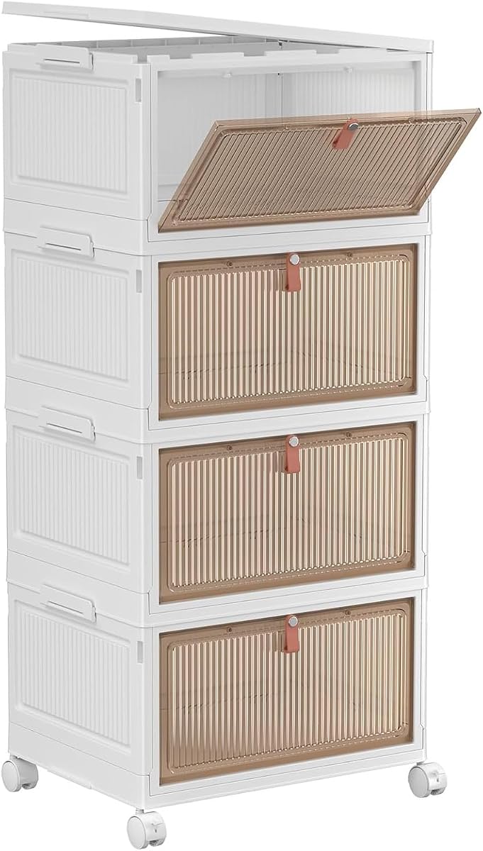 Stackable Storage Bin with Lid - Clear, Small product photo